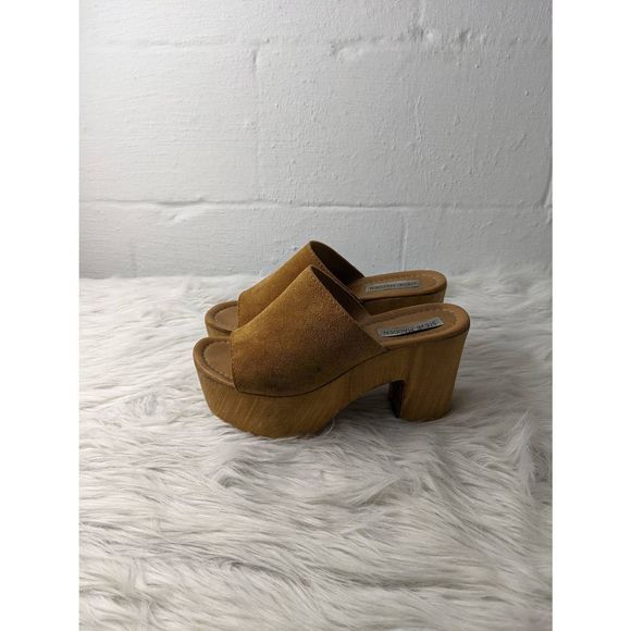 Steve Madden Sandals Size 38 US 8 Playdate Platform Made in Italy Y2K Chestnut S - Picture 2 of 7